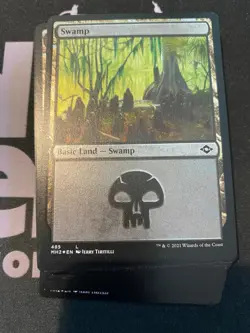 MTG Modern Horizons 2 Foil Etched Swamp # 485 x 4 - Image 1