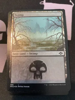 MTG Modern Horizons 2 Foil Etched Swamp # 486 x 4 - Image 1