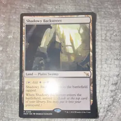 Magic: The Gathering Shadowy Backstreet Land Murders at Karlov Manor Rare 268 - Image 1