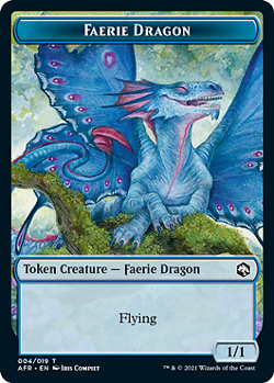 MTG - Faerie Dragon Token, Adventures in the Forgotten Realms - Image 1