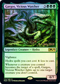 MTG - Gargos, Vicious Watcher - Foil - Prerelease Promo, Core Set 2020 - Image 1