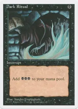 1 x Dark Ritual - 4th Edition - HP - MTG - Image 1