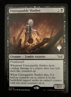 MTG Unstoppable Slasher (119p/198) Duskmourn House of Horror Promos LP - Image 1