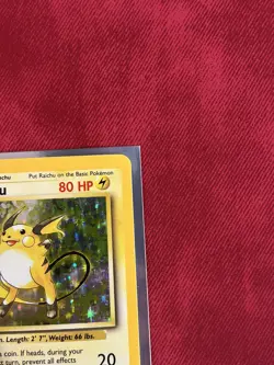 Pokemon TCG Raichu Base Set Holo Unlimited Rare Card 14/102 LP Condition - Image 2