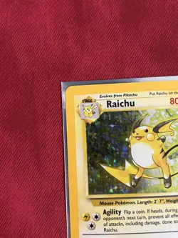 Pokemon TCG Raichu Base Set Holo Unlimited Rare Card 14/102 LP Condition - Image 3
