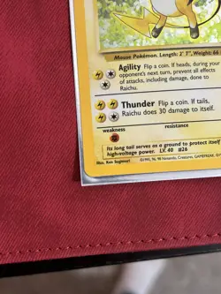 Pokemon TCG Raichu Base Set Holo Unlimited Rare Card 14/102 LP Condition - Image 4