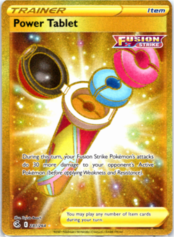 Pokemon Power Tablet Secret Rare Gold 281/264 Fusion Strike Pokemon Card - Image 1