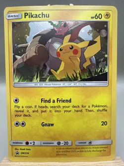 Pokemon TCG Sun & Moon Pikachu SM234 Black Star Promo Cosmos Holo NM! - Image 1