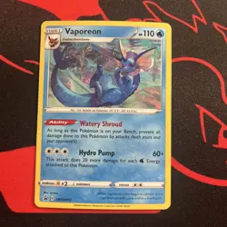 Pokemon TCG Vaporeon SWSH072 Black Star Promo NM - Image 1