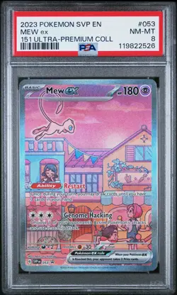 2023 Pokemon Svp En-Sv Black Star Promo #053 Mew Ex 151 Ultra-Premium Coll PSA 8 - Image 1