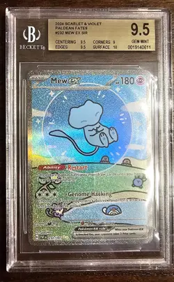 Pokemon SV Paldean Fates Mew EX SIR 232 /091 BGS 9.5 - Image 1