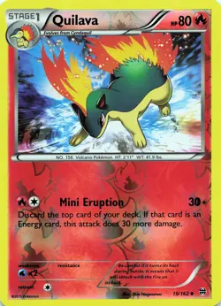 POKEMON Quilava #19/162 Reverse Holo XY - BREAKthrough NM - Image 1