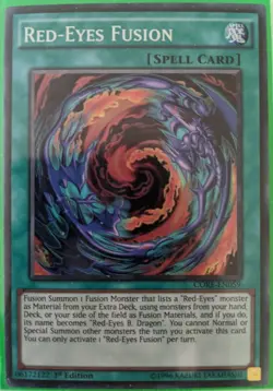 YuGiOh Red-Eyes Fusion Super Rare 1st Edition CORE-EN059 - Image 1