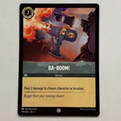 Ba-Boom! 196/204 Disney Lorcana Into The Inklands Regular Common Card NM - Image 1