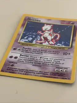Mewtwo Holo Base Set 10/102 Vintage Pokemon Card 1999 Near Mint - Image 3