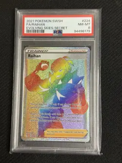 Pokemon TCG Raihan Card 224/203 Evolving Skies Secret Rare - Image 1
