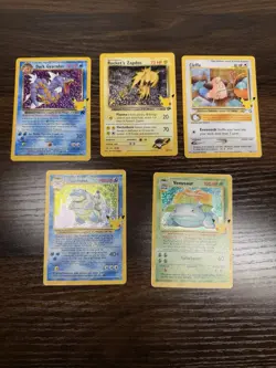 Pokemon TCG 25th Anniversary Celebrations Collections Lot x5 Cards - Image 1