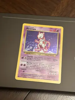 Pokemon TCG Mewtwo Base Set Holo Rare Card 10/102 Vintage Unlimited LP/NM - Image 1