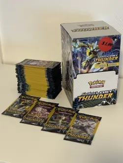 Pokemon Sun And Moon Lost Thunder 3 Card Booster Pack X60 With Display Box! - Image 1