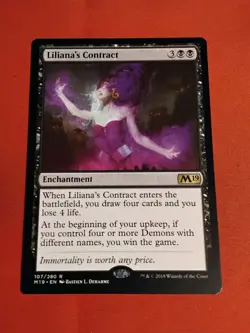 Liliana's Contract - Core Set 2019 MTG - Magic the Gathering - Unplayed Mint+ - Image 1