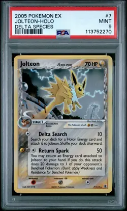 2005 Pokemon EX Delta Species Jolteon Delta Species #7 PSA 9 - Image 1