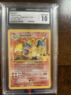 POKEMON CELEBRATIONS 25TH ANNIVERSARY CGC 10 GEM MINT CHARIZARD HOLO 4/102 - Image 1