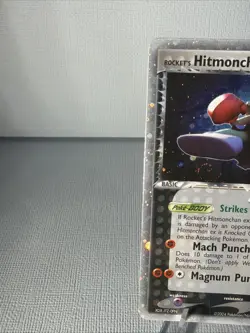 Pokemon Rocket's Hitmonchan ex 98/109 Team Rocket Returns Holo Swirl MP - Image 3