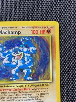 Machamp 8/102 1st Edition Holo Base Set Pokemon MP/LP - Image 3