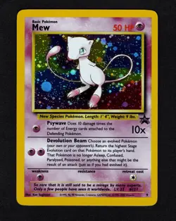 Mew #9 Holo WOTC Black Star Promo Lightly Played (LP) Pokemon League - Image 1