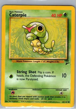 Caterpie 68/130 Non Holo Base Set 2 - Pokemon Card - NM - Image 1