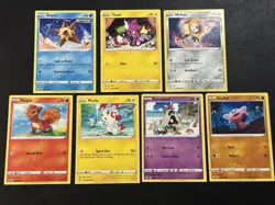 Pokemon Error Misprint Miscut Fusion Strike partial square cut TCG Card LOT - Image 1