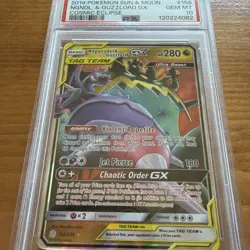 2019 Pokemon Sun & Moon NGNDL & Guzlord GX Cosmic Eclipse #158 PSA 10 - Image 3