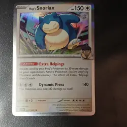 Pokemon Hop's Snorlax 117/159 Sv09: Journey Together Rare Holo Ability 150HP - Image 1