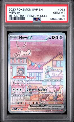 2023 POKEMON SVP EN-SV BLACK STAR PROMO 151 ULTRA-PREM COLL #053 MEW EX PSA 10 - Image 1