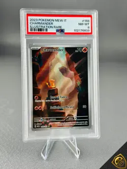 Pokemon PSA 8 Charmander #168 MEW IT Illustration Rare 2023 Italiano - Image 2