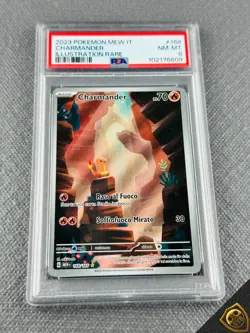 Pokemon PSA 8 Charmander #168 MEW IT Illustration Rare 2023 Italiano - Image 4