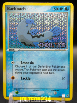 Pokemon TCG - Barboach 54/107 EX Deoxys Reverse Holo Vintage Common - Image 1