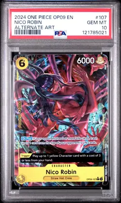 Ships Fast! 2024 Nico Robin One Piece Alternate Art Rare #OP09-107 PSA 10 🍑 - Image 1