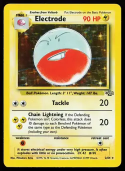 Electrode 2/64 Holo Rare Jungle Pokemon Card - Image 1