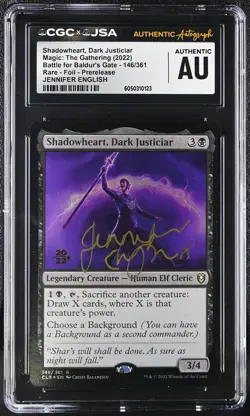 MTG Prerelease Cards CGC AU Shadowheart, Dark Justiciar - Jennifer English Auto - Image 1