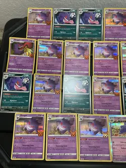 (30) Gengar CARDS LOT VTG HOLO STAMP VTG Reverse Rare Halloween Stamp - Image 2