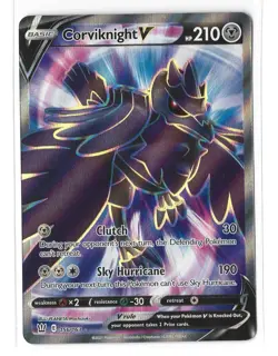 Pokemon Corviknight v Full Art Holo Card 156/163 Battle Styles UR Pack Fresh NM! - Image 1
