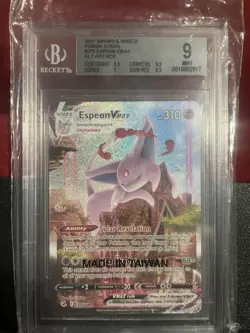 Espeon VMAX 270/264 Pokemon Fusion Strike Alternate Art Strong SUB BGS BECKETT 9 - Image 1