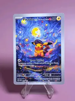 Pikachu With The Starry Night - Van Gogh - Unofficial custom art fan-made - Image 1