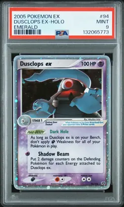 2005 POKEMON EX EMERALD #94 DUSCLOPS EX-HOLO PSA 9 - Image 1
