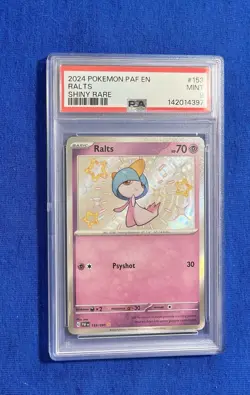 2024 Pokemon - Ralts PAF EN Paldean Fates (Shiny Rare) #153 PSA 9 - Image 1
