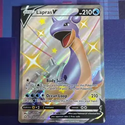 Pokemon TCG Lapras v SV110/SV122 Shining Fates Holo Full Art Near Mint Condition - Image 1
