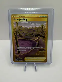 Gapejaw Bog 213/195 - Silver Tempest Gold Secret Rare Pokemon TCG - Image 1