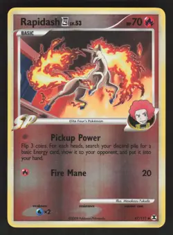 Rapidash E4 47/111 Reverse Holo Pokemon TCG Rising Rivals MP - Image 1