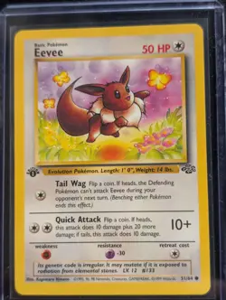Eevee First Edition LP Pokemon 51/64 Jungle Regular - Image 1